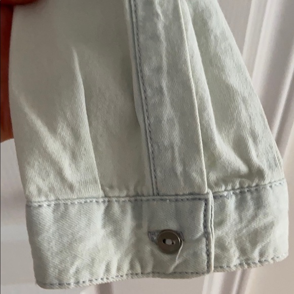 Zara Acid Wash Denim Button Down Shirt - Picture 4 of 6